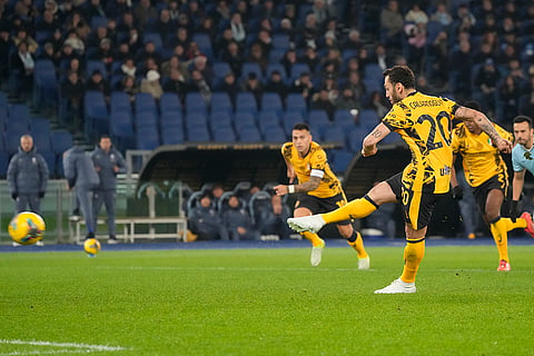 Serie A 2024-25: Inter Milan's Hakan Calhanoglu scores on a penalty kick