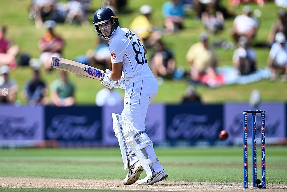 New Zealand Vs England 3rd Test cricket match photos:  Jacob Bethell