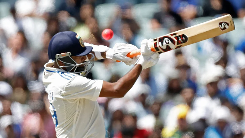 Indias Ravichandran Ashwin plays a shot to be caught. AP Photo