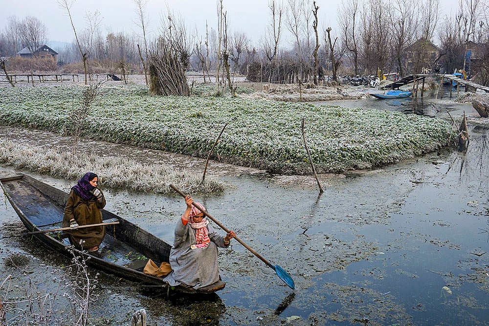 North India Weather winter season Cold wave in Kashmir valley in pics: 8
