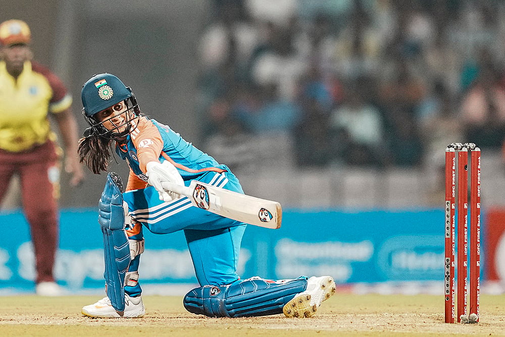 India women vs West Indies women 2nd T20 Cricket photos from Navi Mumbai: Jemimah Rodrigues 