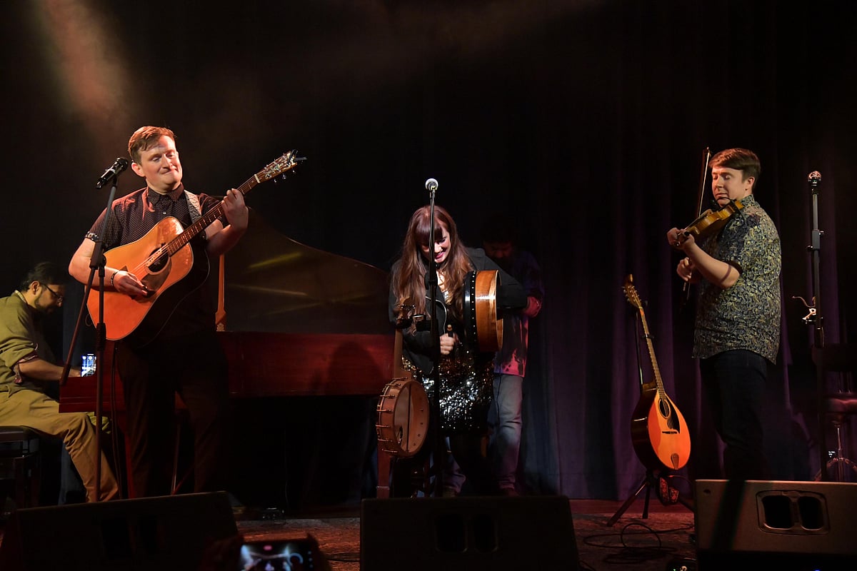 Embassy of Ireland : Aoife Scott and her band performing at the Irish Christmas event by Embassy of Ireland