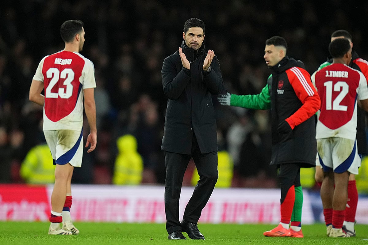 English League Cup quarterfinal soccer match between Arsenal and Crystal Palace pics: Mikel Arteta