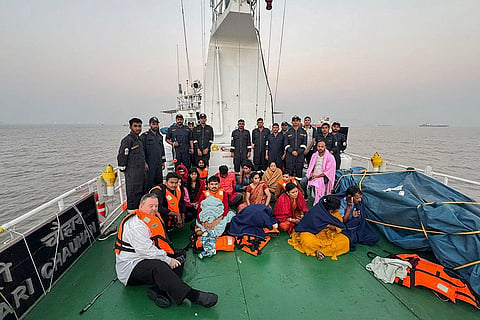 The Indian Navy and Coast Guard worked together to rescue passengers