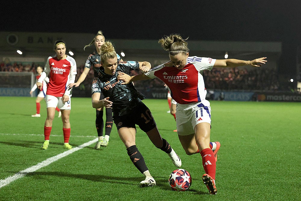 UEFA Womens Champions League soccer Arsenal Women vs FC Bayern Women photos: Katie McCabe