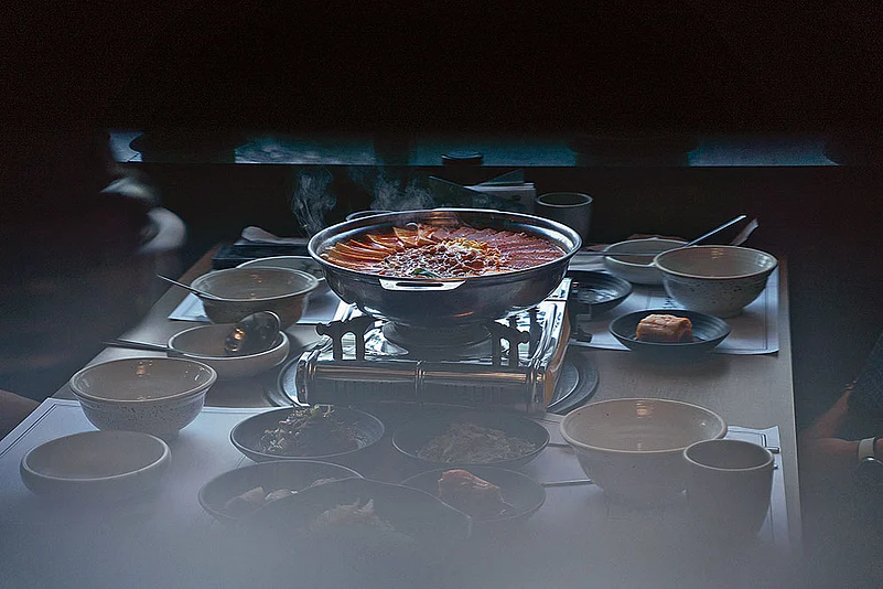 Budea jigae, a hotpot dish served at Asseo Korean restaurants in Chennai