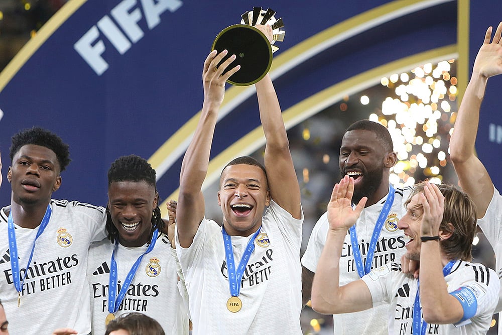 Qatar Soccer Intercontinental Cup 2024 Real Madrid vs CF Pachuca match pics: Kylian Mbappe