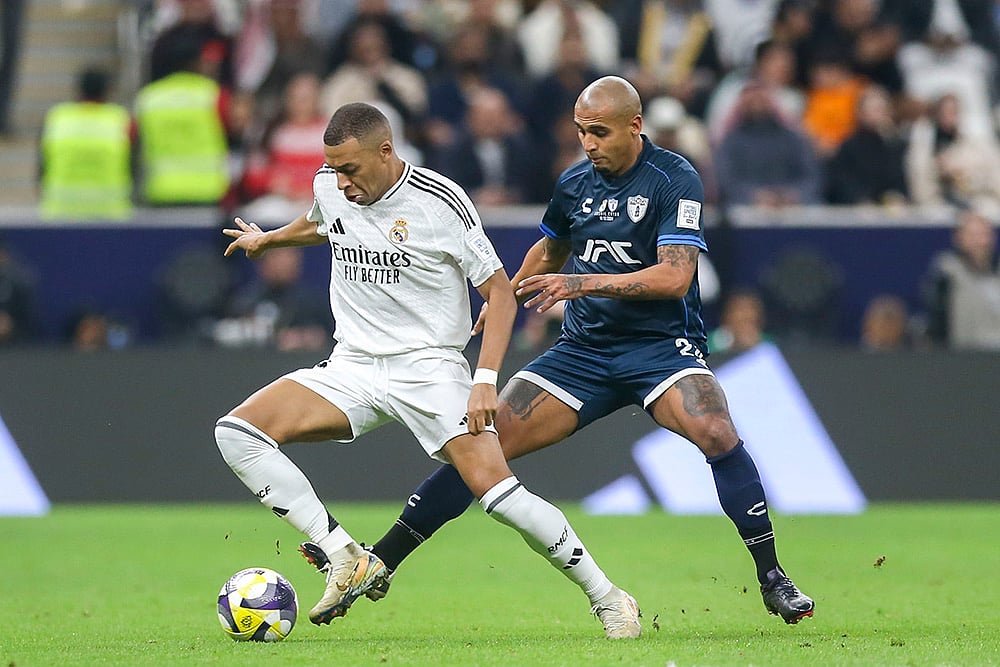 Qatar Soccer Intercontinental Cup 2024 Real Madrid vs CF Pachuca match pics: Kylian Mbappe