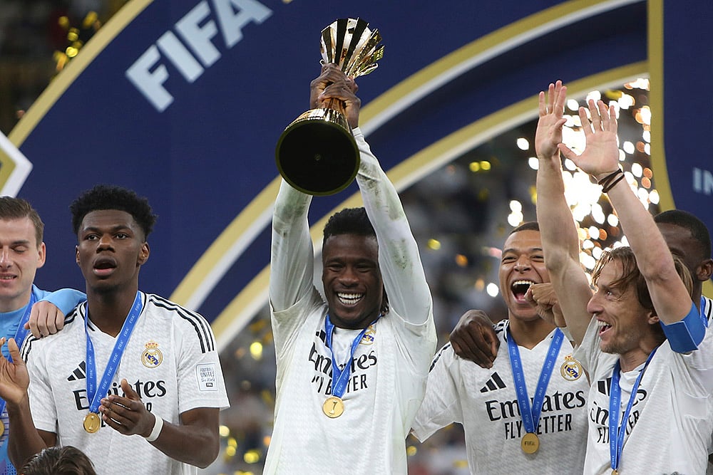 Qatar Soccer Intercontinental Cup 2024 Real Madrid vs CF Pachuca match pics: Eduardo Camavinga