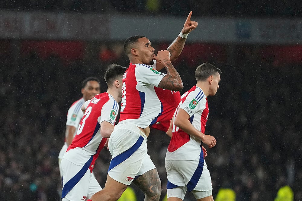 English League Cup quarterfinal soccer match between Arsenal and Crystal Palace pics: Gabriel Jesus