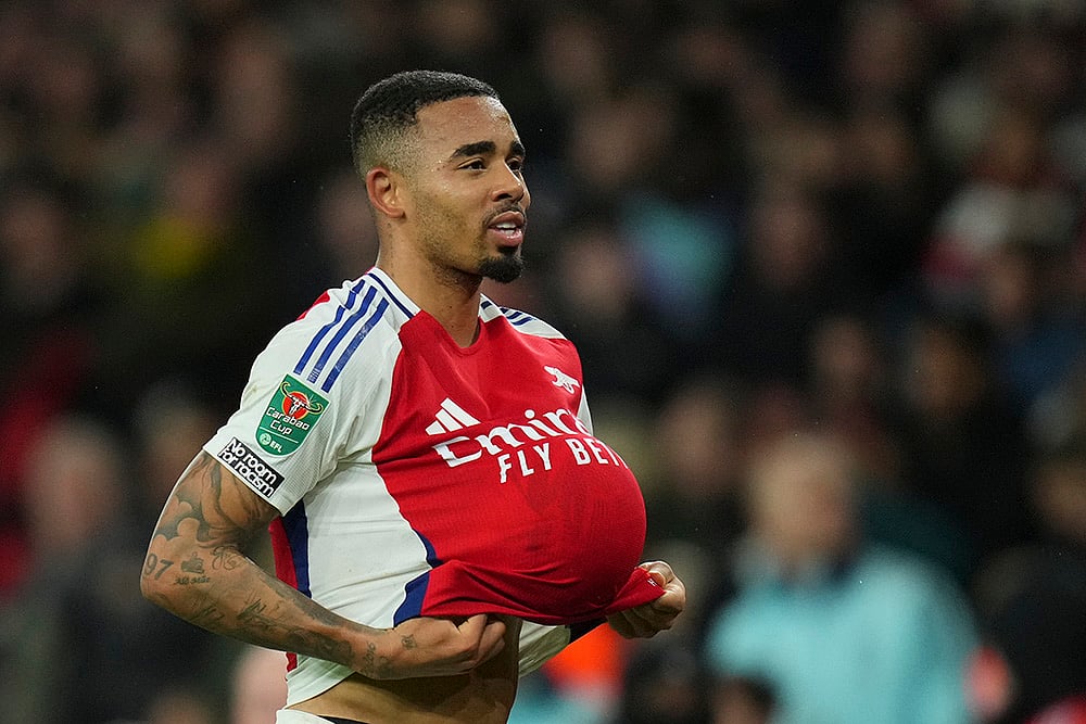English League Cup quarterfinal soccer match between Arsenal and Crystal Palace pics: Gabriel Jesus