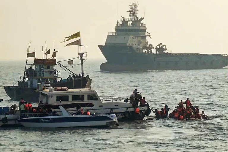 Passengers were rescued after a ferry capsized - | Photo: PTI