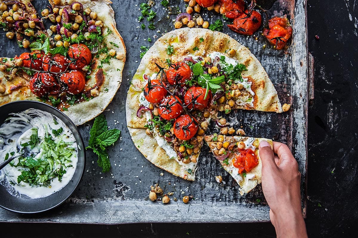 Falafel-Spiced Chickpea Flatbreads