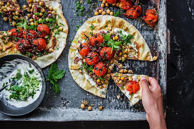 Falafel-Spiced Chickpea Flatbreads