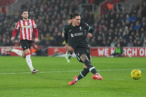 EFL Cup Quarter-Finals: Liverpool's Darwin Nunez scores