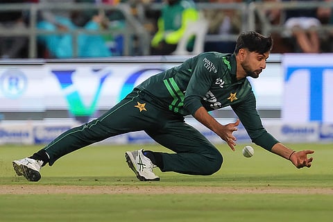 SA vs PAK 2nd ODI: Pakistan bowler Haris Rauf dives for the ball 