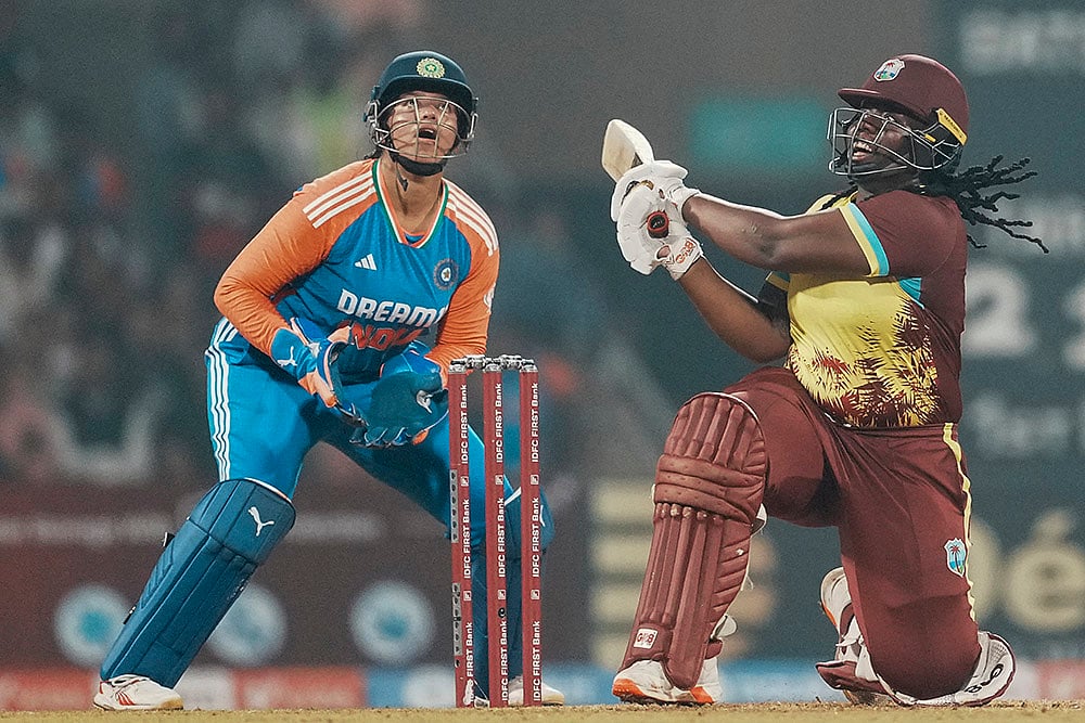 India Womens and West Indies Womens T20 series IND-W vs WI-W 3rd T20I match pics: Qiana Joseph