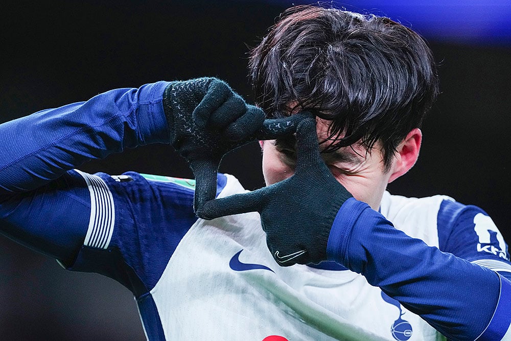 English League Cup quarterfinal soccer Tottenham and Manchester United football : Son Heung-min