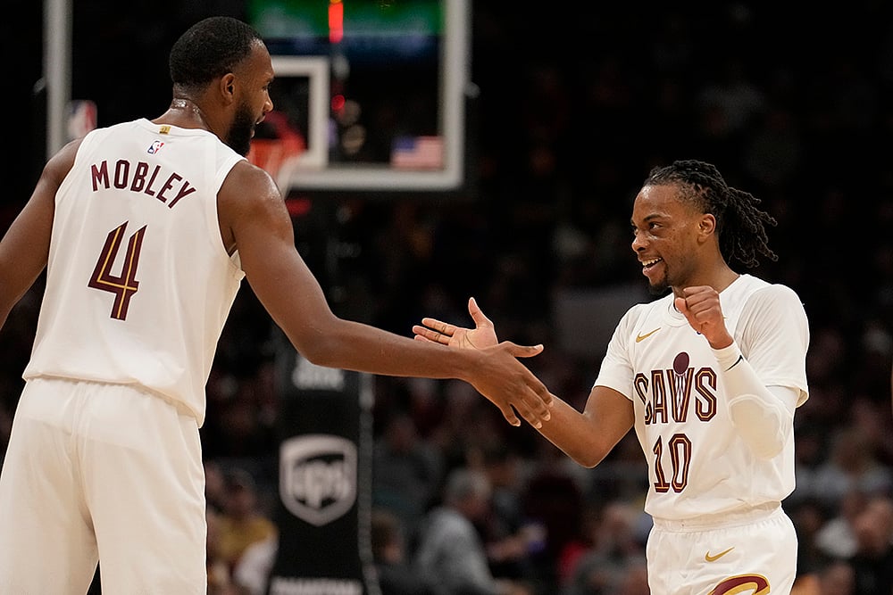 NBA Basketball Milwaukee Bucks vs Cleveland Cavaliers match pics: Darius Garland