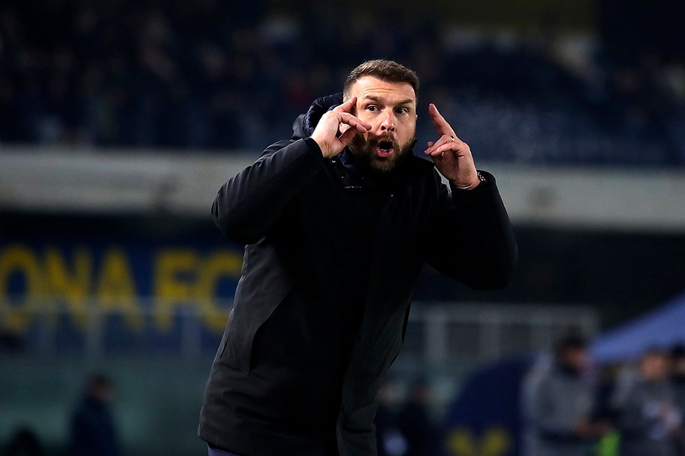 Italian Serie A soccer AC Milan vs Hellas Verona football pics: Paolo Zanetti