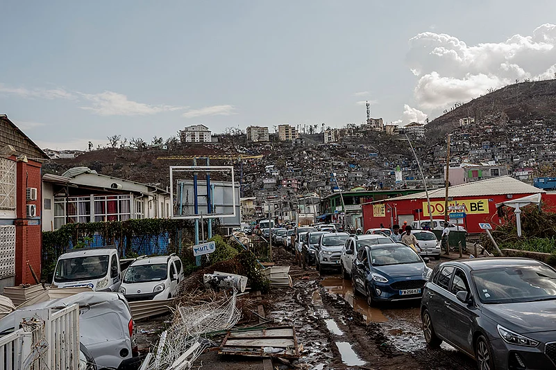 French island Mayotte in East Africa Mayotte Cyclone Chido aftermath photos: 2