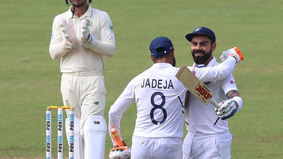 Virat Kohli with Ravindra Jadeja. - X/ICC