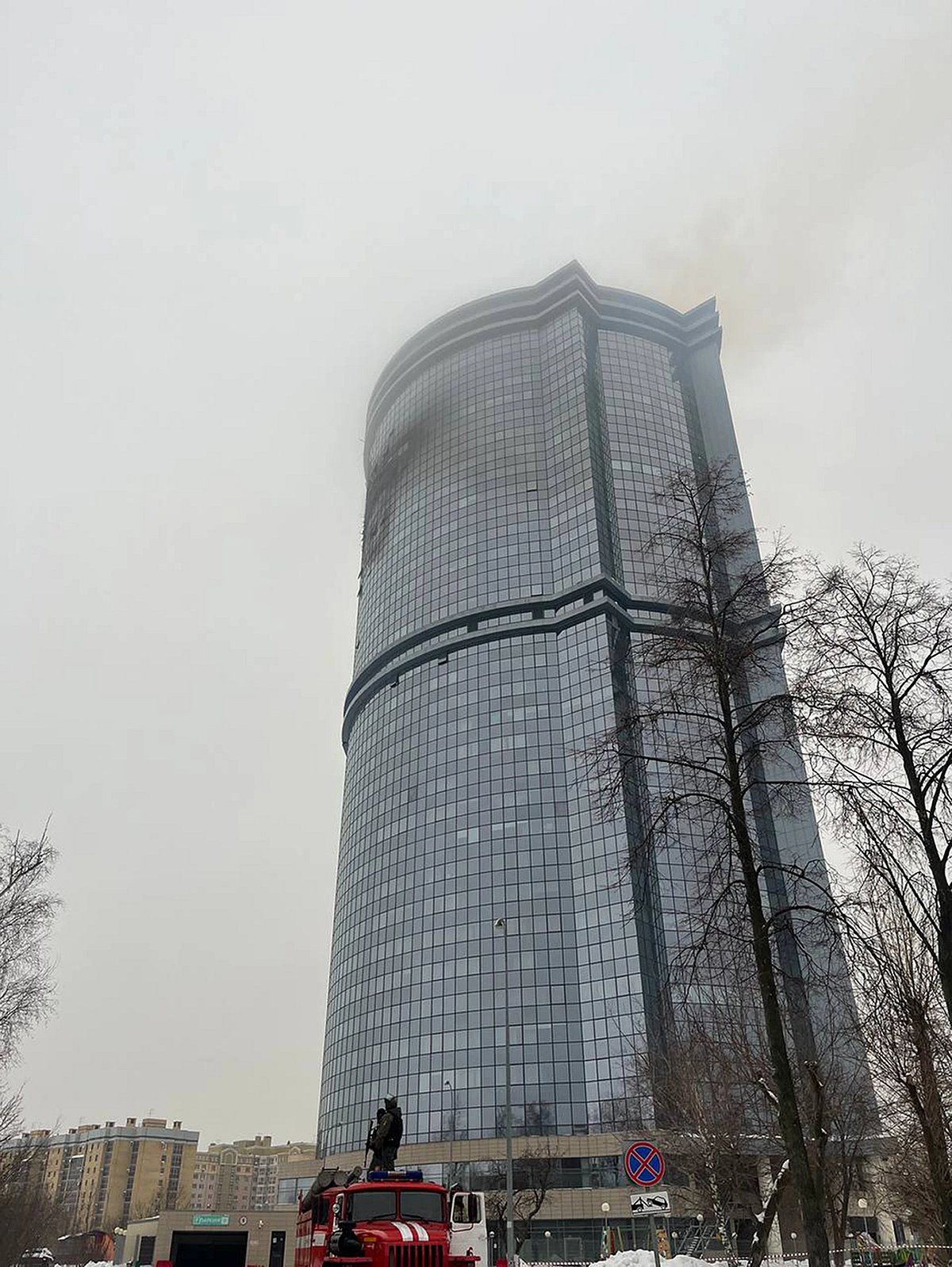 AP : A residential complex in Kazan, Russia damaged after Ukrainian drone attack.