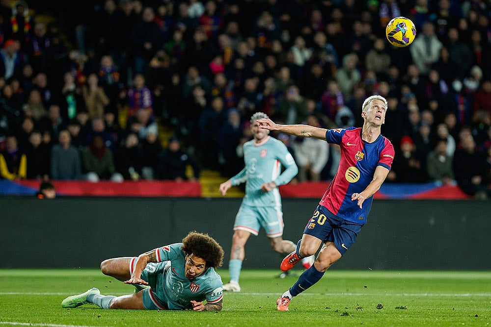 Spanish La Liga Soccer Match: Atletico Madrid vs Barcelona
