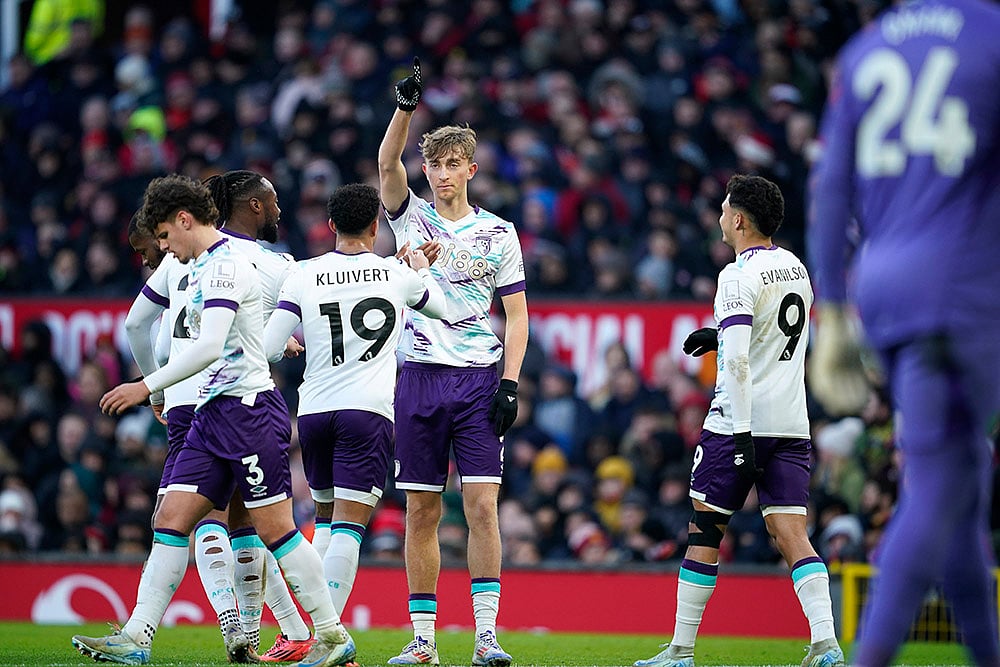 English Premier League Soccerr 2024-25 Manchester United vs AFC Bournemouth pics:  Dean Huijsen