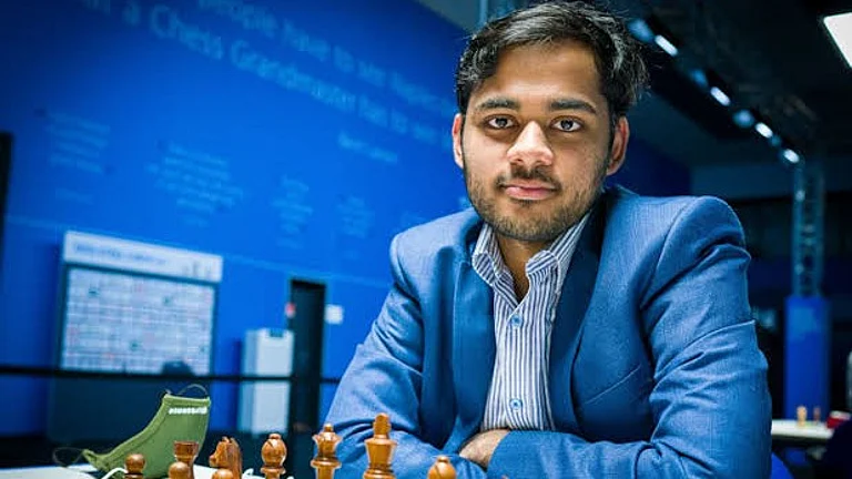 Indian Chess Grandmaster Arjun Erigaisi. - X/vishy64theking