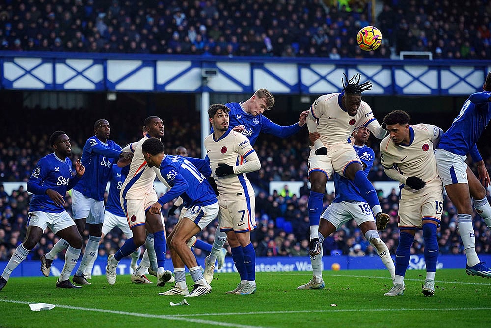 English Premier League Soccerr 2024-25 Everton vs Chelsea football photos: Axel Disasi