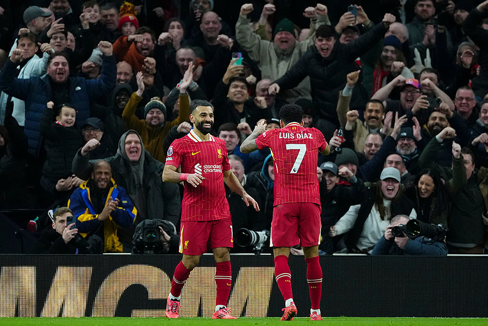 English Premier League soccer 2024-25 Liverpool vs Tottenham football match Pics: Mohamed Salah