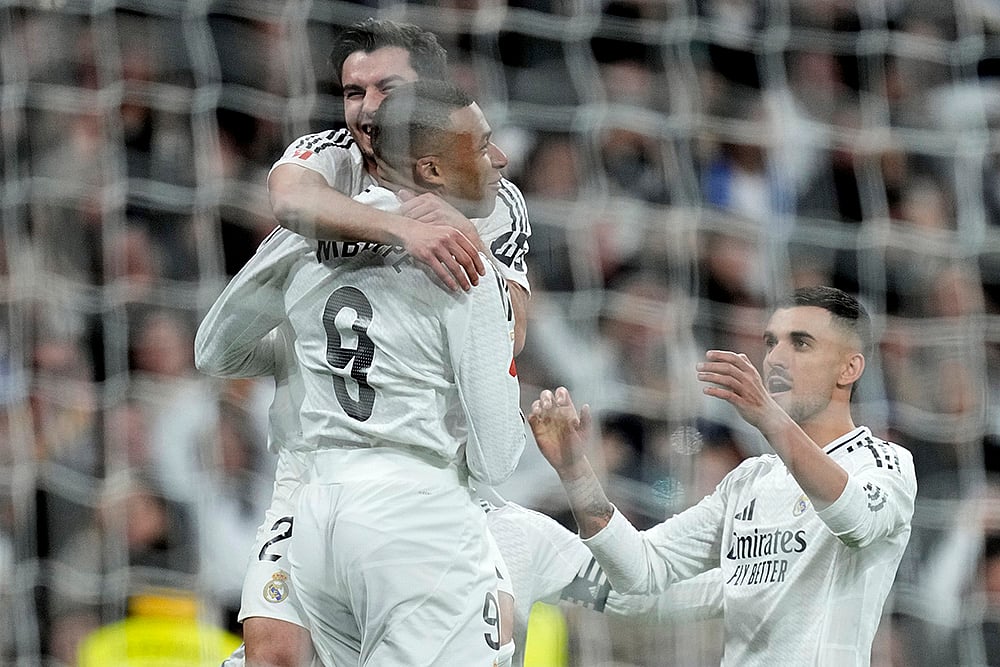 Spain soccer La Liga 2024-25 Real Madrid Vs Sevilla football match Pics: 