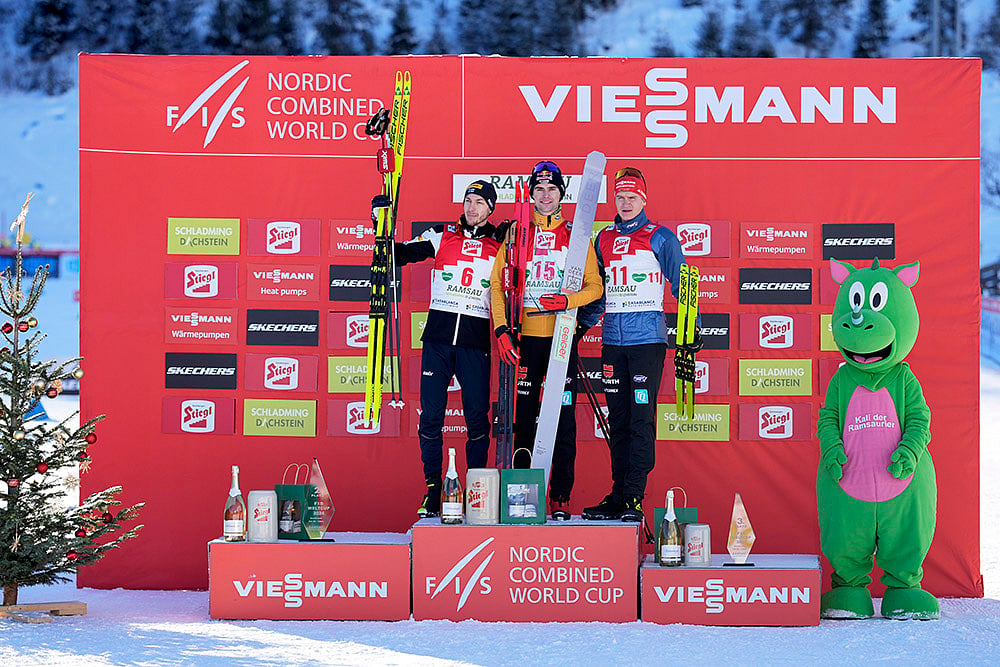 FIS Nordic Combined World Cup 2024-25, Austria Stop Skiing photos from Ramsau: Ilkka Herola