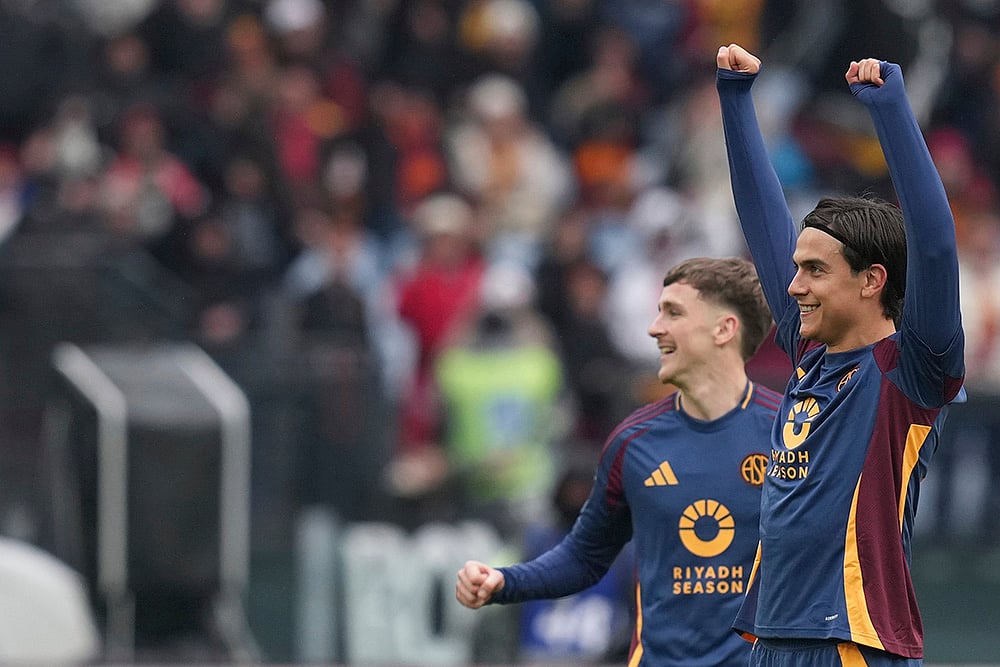 Italy Soccer Serie A 2024-25 AS Roma Vs Parma football match photos: Paulo Dybala