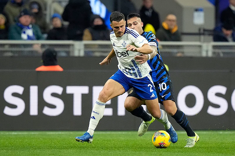 Italy Serie A 2024-25 Inter Milan Vs Como football match pics: Lautaro Martinez
