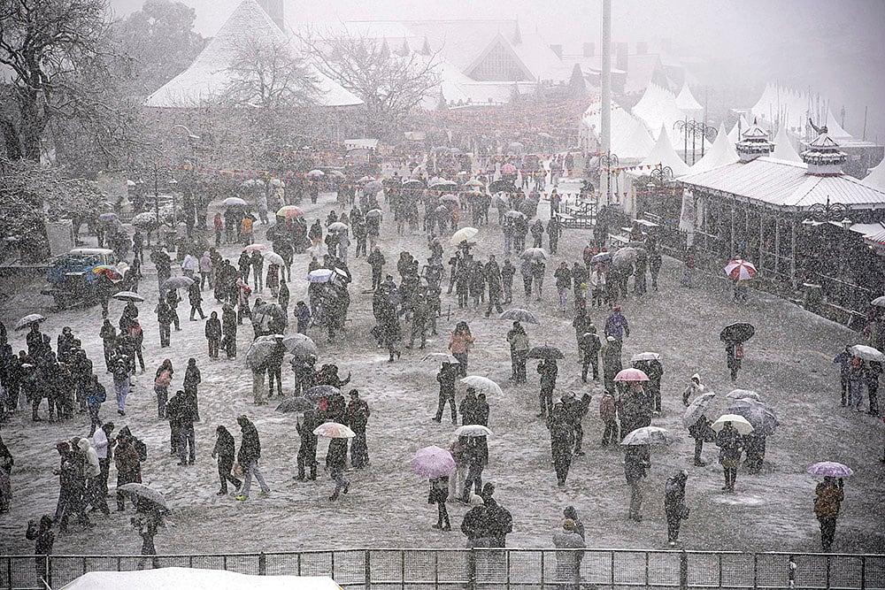 North India winter weather: Snowfall in Shimla