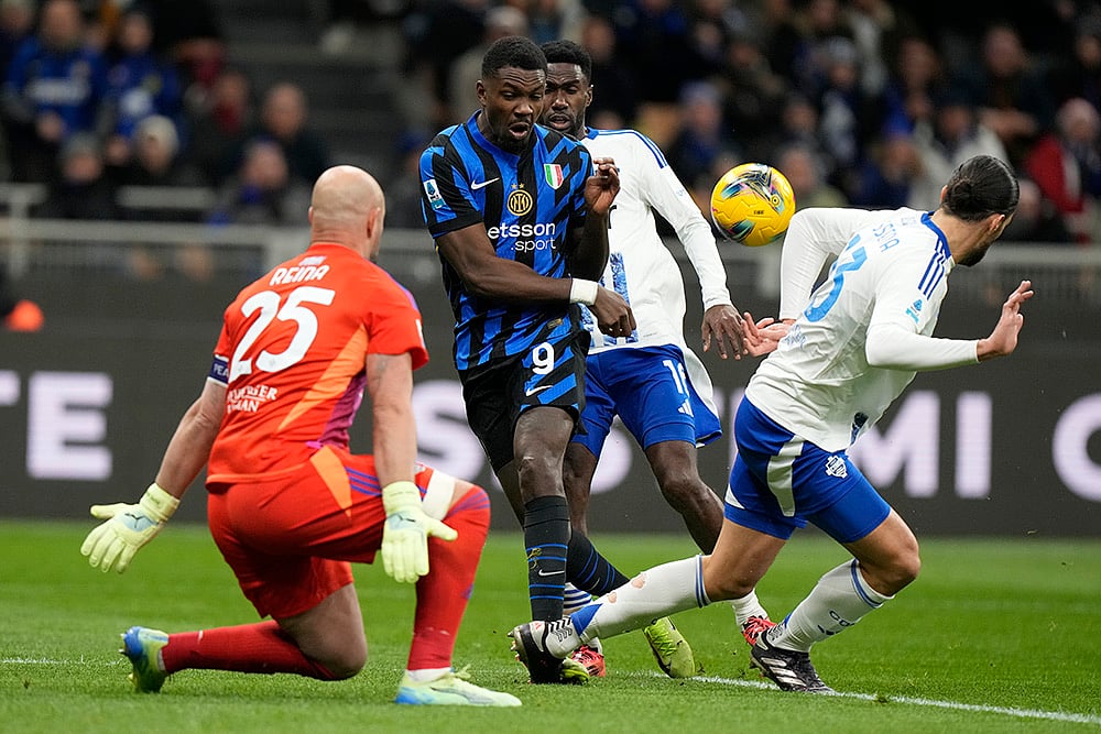 Italy Serie A 2024-25 Inter Milan Vs Como football match pics: Marcus Thuram
