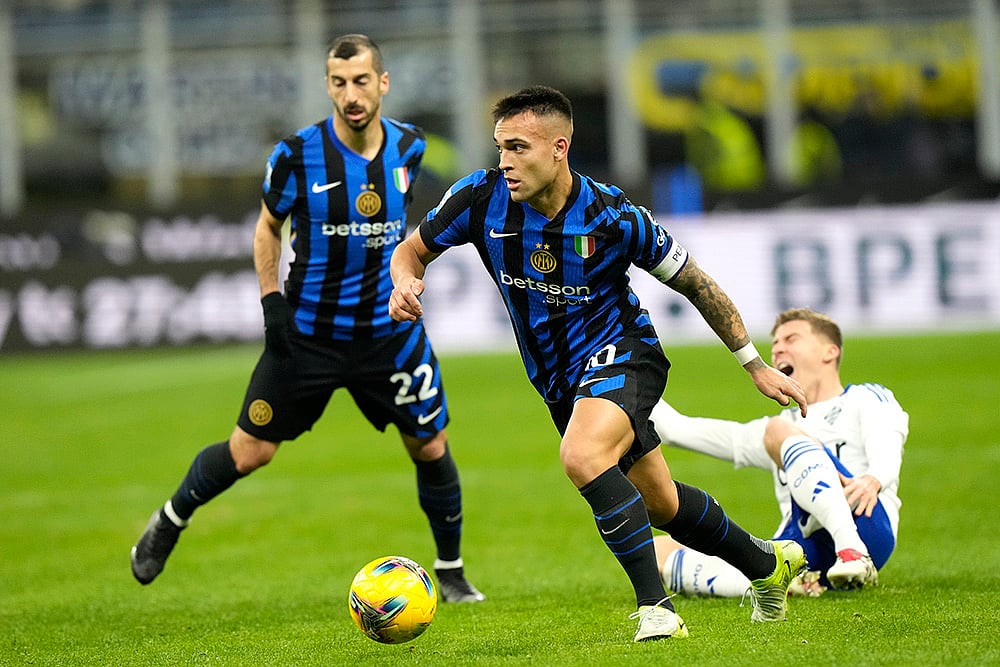 Italy Serie A 2024-25 Inter Milan Vs Como football match pics: Lautaro Martinez