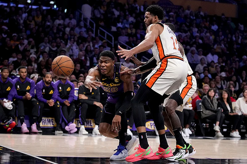 NBA Basketball 2024-25 Los Angeles Lakers Vs Detroit Pistons game photos: Rui Hachimura