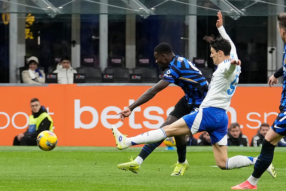 Italy Serie A 2024-25 Inter Milan Vs Como football match pics: Marcus Thuram