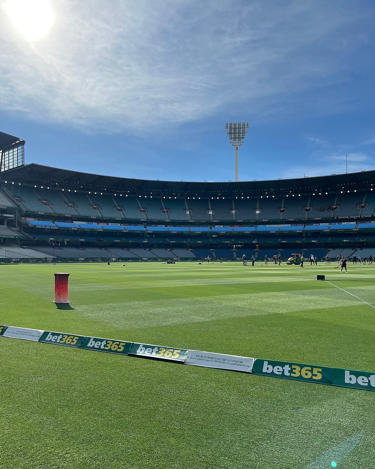 The lush outfield at the Melbourne Cricket Ground