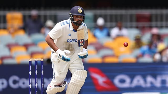 AP : India's captain Rohit Sharma bats on day four of the third Test between India and Australia at the Gabba in Brisbane.