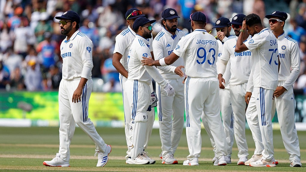 AP : The Indian cricket team in action against Australia during the Border-Gavaskar Trophy series. 