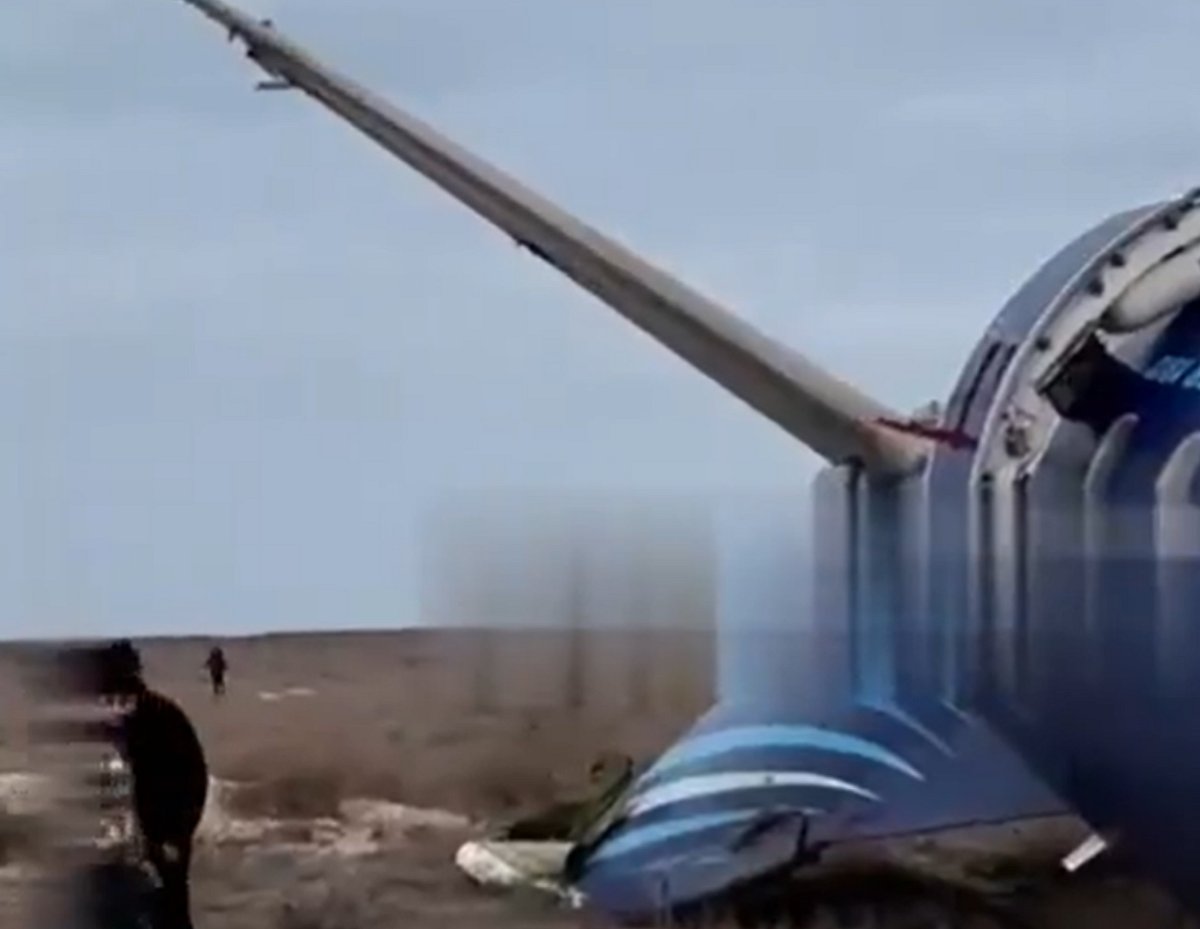 | Photo: X : Azerbaijan Airline Plane, Carrying 72 Passengers, Crashes Near Kazakhstan Airport