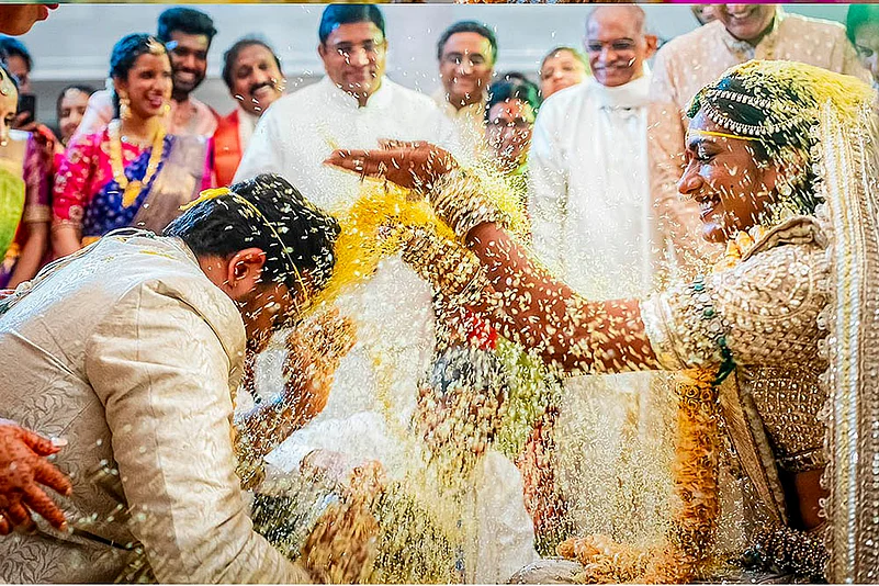 Badminton Star PV Sindhu and Venkata Datta Sai wedding photos: 6