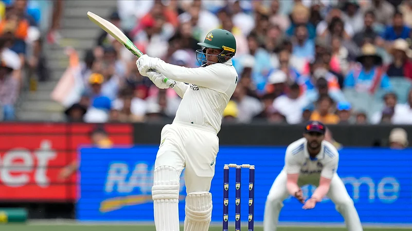 Australias Usman Khawaja bats during play. AP Photo