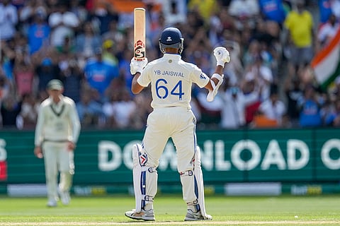 India Vs Australia, 4th Test Day 2: India's Yashasvi Jaiswal celebrates after scoring fifty runs 
