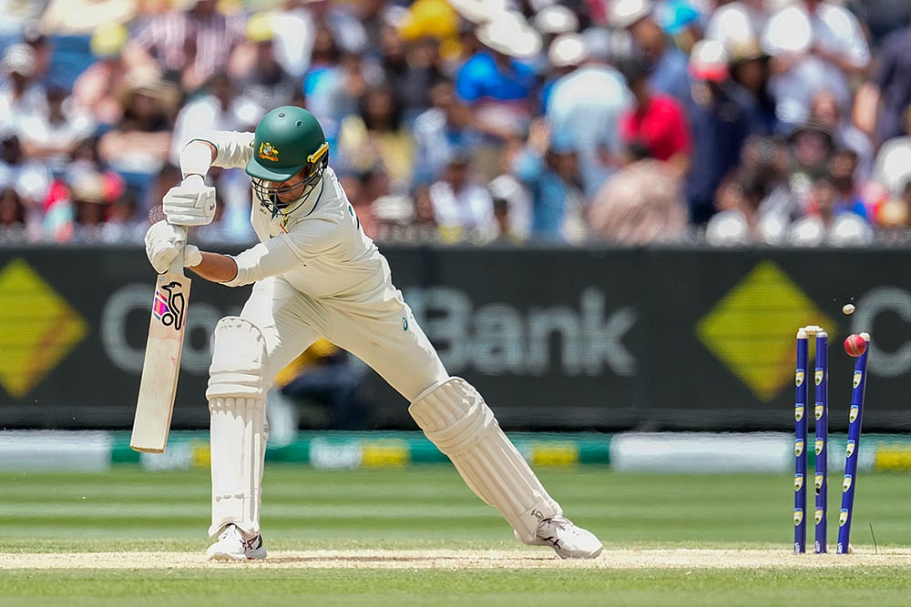 Melbourne Cricket Ground MCG IND Vs AUS 4th Test Day 2 Pics: Mitchell Starc wicket