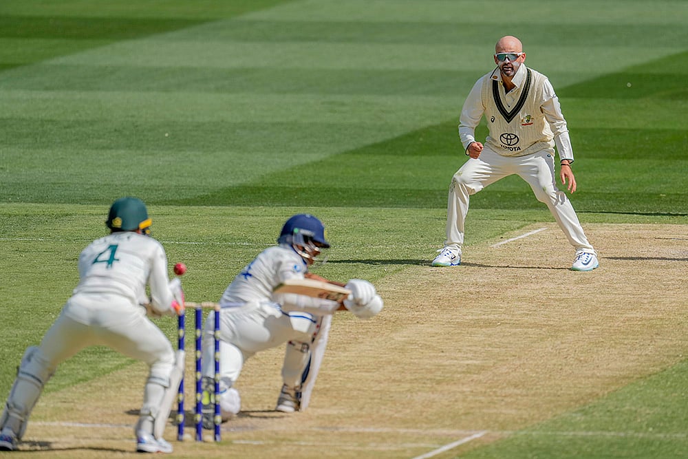 BGT series at Melbourne Cricket Ground MCG IND Vs AUS Boxing Day 4th Test Day 2 Pics: Nathan Lyon